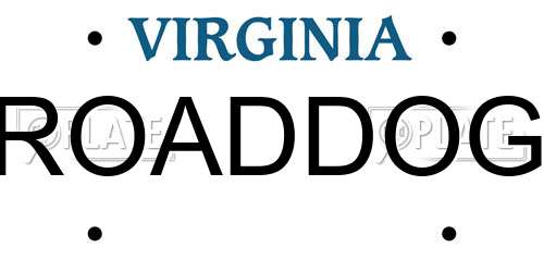 ROADDOG Virginia License Plate