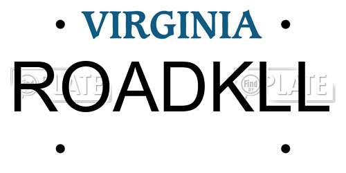 ROADKLL Virginia License Plate