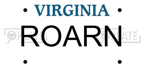 ROARN Virginia License Plate