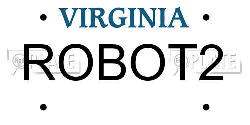 ROBOT2 Virginia License Plate