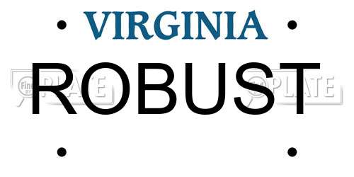 ROBUST Virginia License Plate