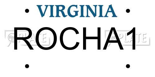 ROCHA1 Virginia License Plate