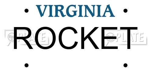 ROCKET Virginia License Plate