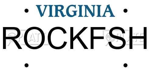 ROCKFSH Virginia License Plate
