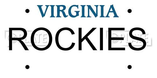ROCKIES Virginia License Plate