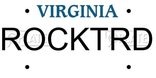 ROCKTRD Virginia License Plate