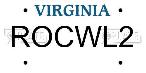 ROCWL2 Virginia License Plate