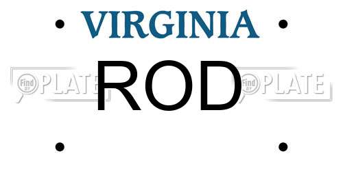ROD Virginia License Plate