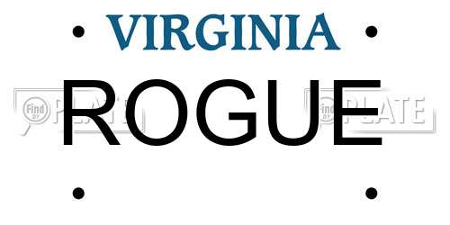 ROGUE Virginia License Plate
