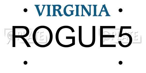 ROGUE5 Virginia License Plate
