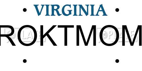 ROKTMOM Virginia License Plate