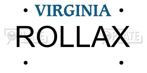 ROLLAX Virginia License Plate