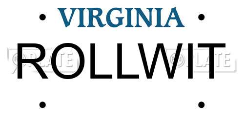 ROLLWIT Virginia License Plate