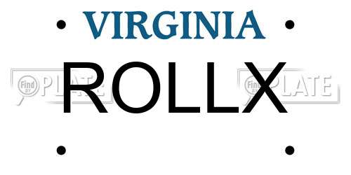 ROLLX Virginia License Plate