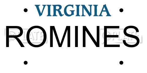 ROMINES Virginia License Plate