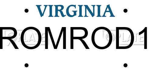 ROMROD1 Virginia License Plate