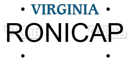 RONICAP Virginia License Plate