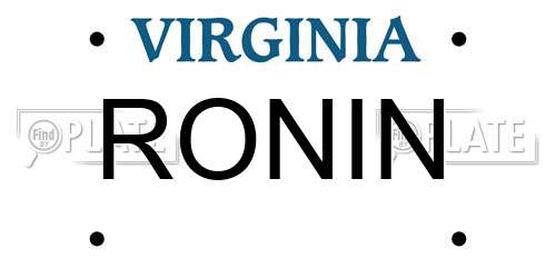 RONIN Virginia License Plate