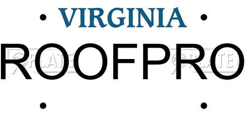 ROOFPRO Virginia License Plate