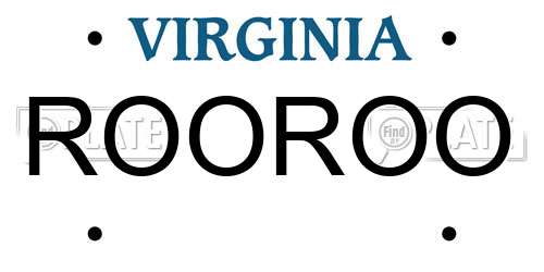 ROOROO Virginia License Plate