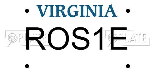 ROS1E Virginia License Plate