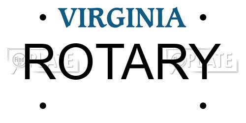 ROTARY Virginia License Plate
