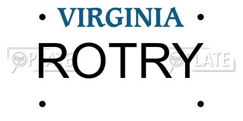 ROTRY Virginia License Plate