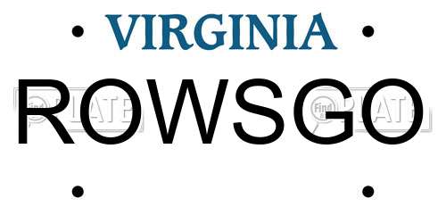 ROWSGO Virginia License Plate
