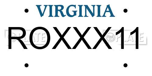 ROXXX11 Virginia License Plate