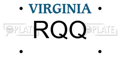 RQQ Virginia License Plate