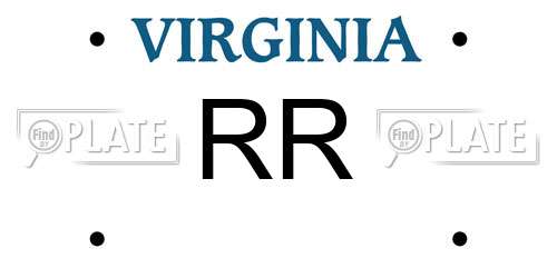 RR Virginia License Plate