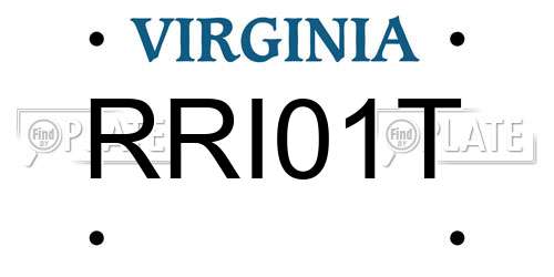 RRI01T Virginia License Plate