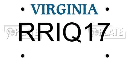 RRIQ17 Virginia License Plate