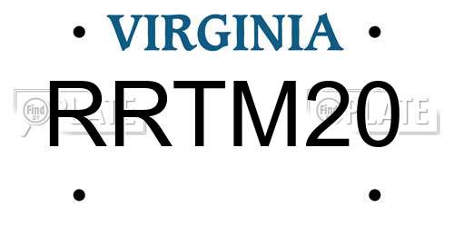 RRTM20 Virginia License Plate