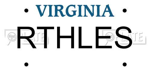 RTHLES Virginia License Plate