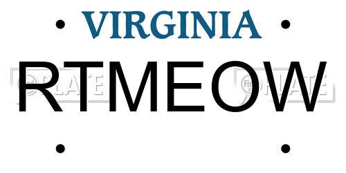 RTMEOW Virginia License Plate
