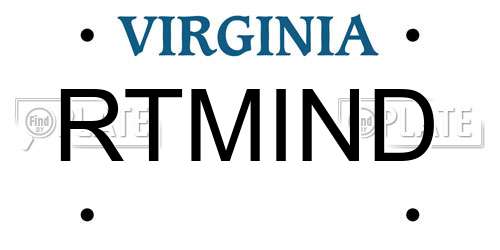 RTMIND Virginia License Plate