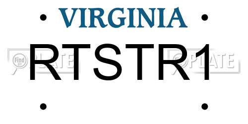 RTSTR1 Virginia License Plate