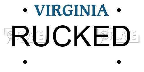 RUCKED Virginia License Plate
