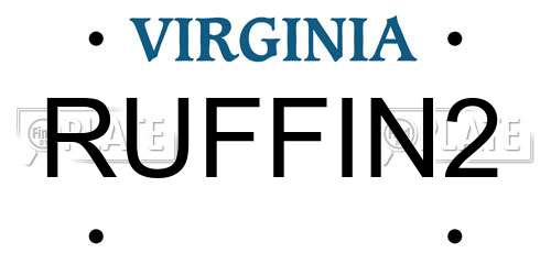 RUFFIN2 Virginia License Plate
