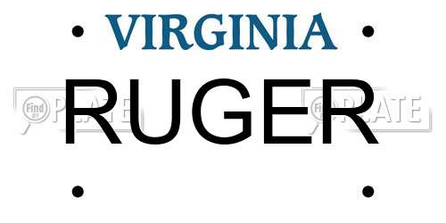 RUGER Virginia License Plate