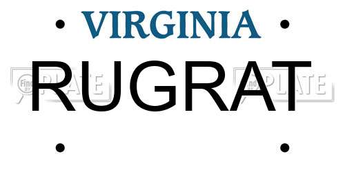 RUGRAT Virginia License Plate