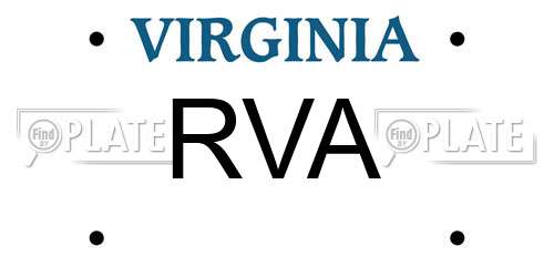 RVA Virginia License Plate