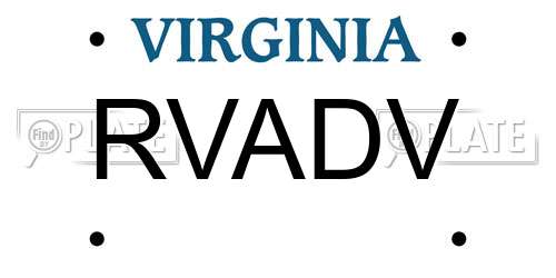 RVADV Virginia License Plate