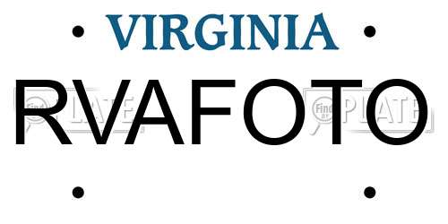 RVAFOTO Virginia License Plate