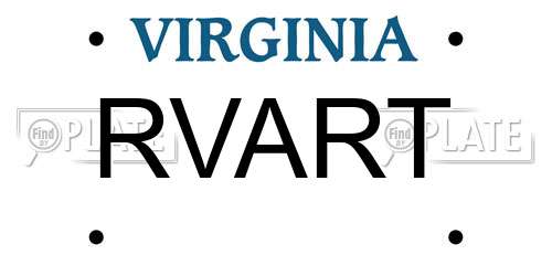 RVART Virginia License Plate