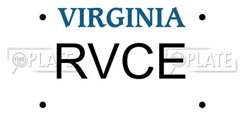 RVCE Virginia License Plate