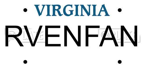 RVENFAN Virginia License Plate