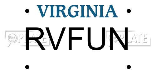 RVFUN Virginia License Plate
