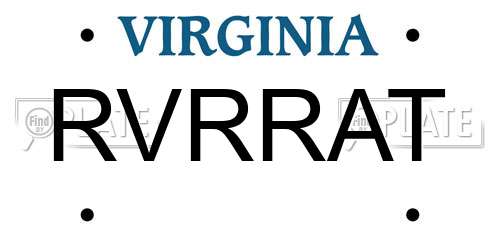 RVRRAT Virginia License Plate